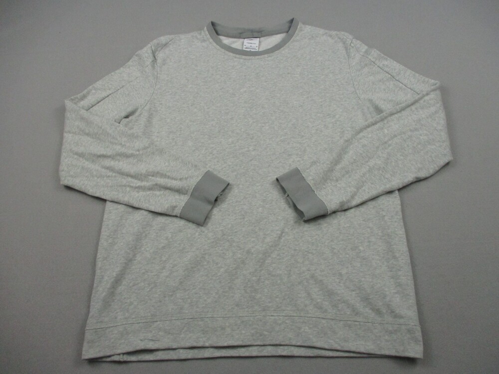 Nike Yoga Sweater Men Medium Gray Heather Crewneck Pullover Therma Fit Swoosh M